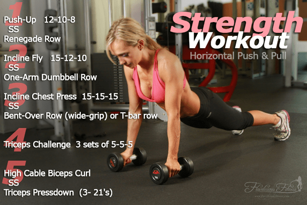 Strength Conditioning Workout Horizontal Push Pull Workout