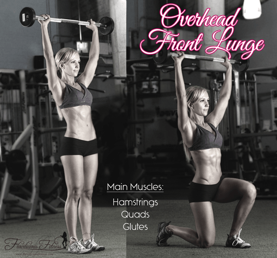 Overhead Front Lunge For Lean Legs